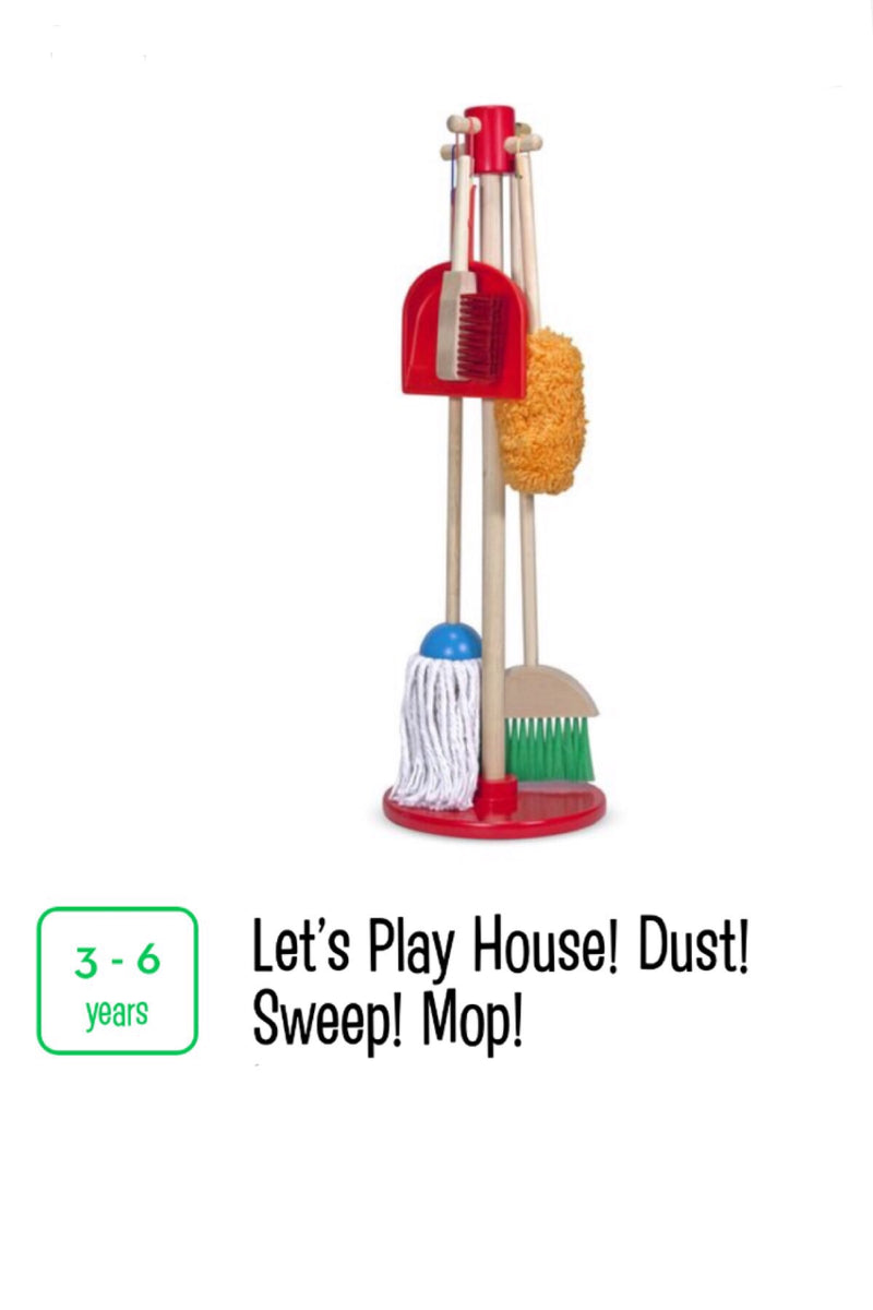 Melissa & Doug Let's Play House Dust! Sweep! Mop! 6 Piece Pretend Play Set