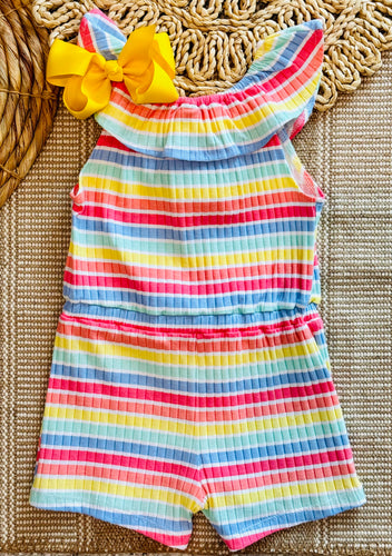 Stripe Knit Toddler Romper