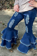 Load image into Gallery viewer, Denim Distressed Bell Bottoms