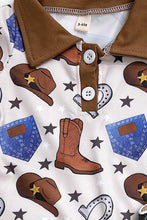 Load image into Gallery viewer, Cowboy Boot Romper