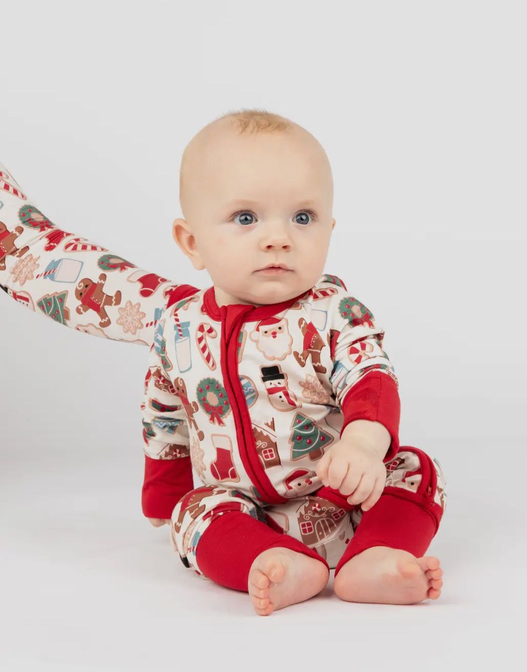 Milk and Cookies Holiday Bamboo Baby PJs