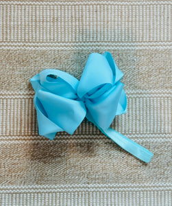 Light Blue Double 4.5” Headband Bow