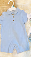 Load image into Gallery viewer, Chambray Polo Romper