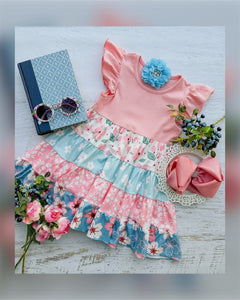 Blush Tiered Floral Dress