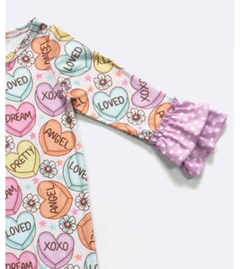 Candy Hearts Romper