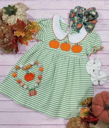 Pumpkins & Stripes Twirl Dress