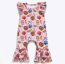 Load image into Gallery viewer, Pink Baseball Romper