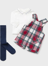 Load image into Gallery viewer, Infant Plaid Overall Set