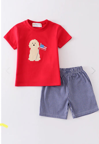 Boy’s Doodle Flag Puppy Set