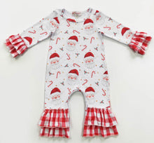 Load image into Gallery viewer, Santa Peppermint Romper