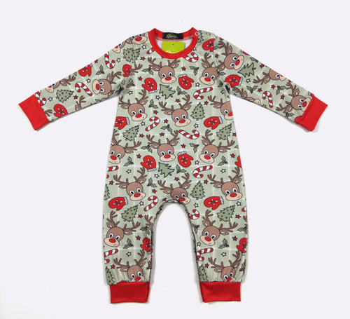 Mittens & Reindeer Boy Romper