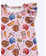 Load image into Gallery viewer, Pink Baseball Romper