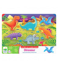 Load image into Gallery viewer, My First Lift &amp; Learn Dinosaurs Puzzle