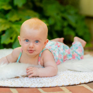 Aqua Water Floral Tank Pant Bamboo Romper