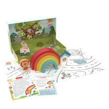 Load image into Gallery viewer, Bababoo and Friends Enchanted Rainbow Roleplay Wooden Stacking Toy