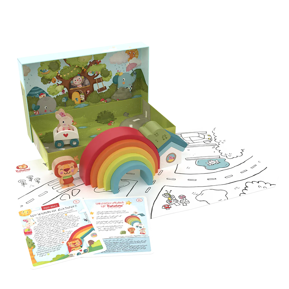 Bababoo and Friends Enchanted Rainbow Roleplay Wooden Stacking Toy