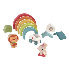 Load image into Gallery viewer, Bababoo and Friends Enchanted Rainbow Roleplay Wooden Stacking Toy