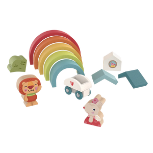 Bababoo and Friends Enchanted Rainbow Roleplay Wooden Stacking Toy