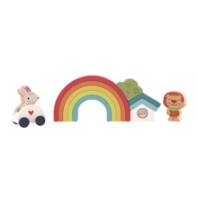 Load image into Gallery viewer, Bababoo and Friends Enchanted Rainbow Roleplay Wooden Stacking Toy