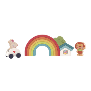 Bababoo and Friends Enchanted Rainbow Roleplay Wooden Stacking Toy