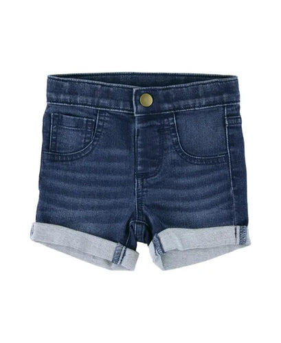 RuffleButts Girls Stretch Denim Shorts Medium Wash