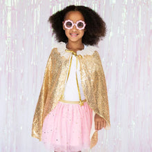 Load image into Gallery viewer, Gold Sequin Cape