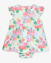 Load image into Gallery viewer, Charming Meadow Flutter Sleeve Skirted Romper