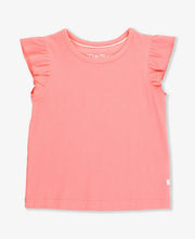 Load image into Gallery viewer, Bubblegum Pink Rib Knit FlutterSleeve Top