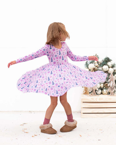 Carol Pink Santa Bamboo Twirl Dress