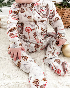 Joy Cocoa Bamboo Zippered Footie