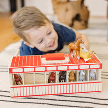 Load image into Gallery viewer, Take-Along Show-Horse Stable Play Set