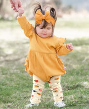 Load image into Gallery viewer, Honey Waffle Knit Flutter Bubble Romper
