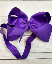 Load image into Gallery viewer, Royal Purple 4.5” Headband Bow