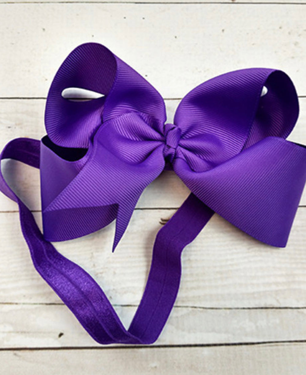 Royal Purple 4.5” Headband Bow