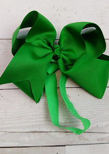 Emerald Green 4.5” Headband Bow