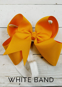 Mustard 4.5” Headband Bow