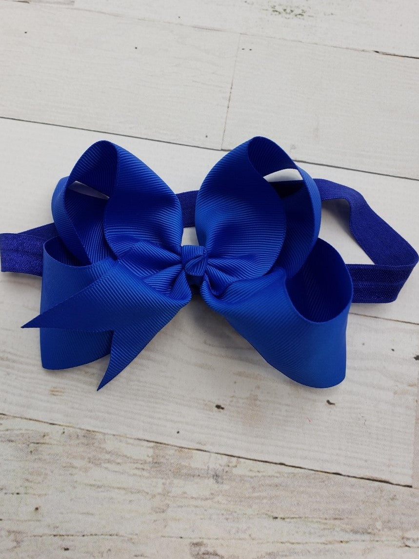 Royal Blue  4.5” Headband Bow