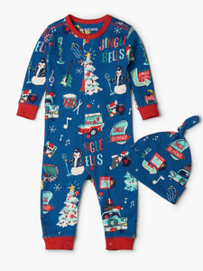 Rockin Holidays Baby Coverall & Hat