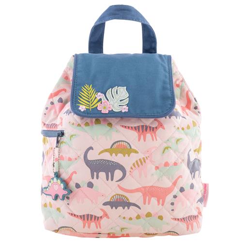 Quilted Backpack Pink Dino