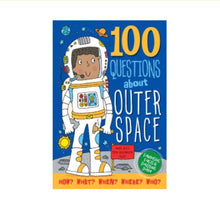 Load image into Gallery viewer, 100 Questions about Outer Space Trivia Book for Kids