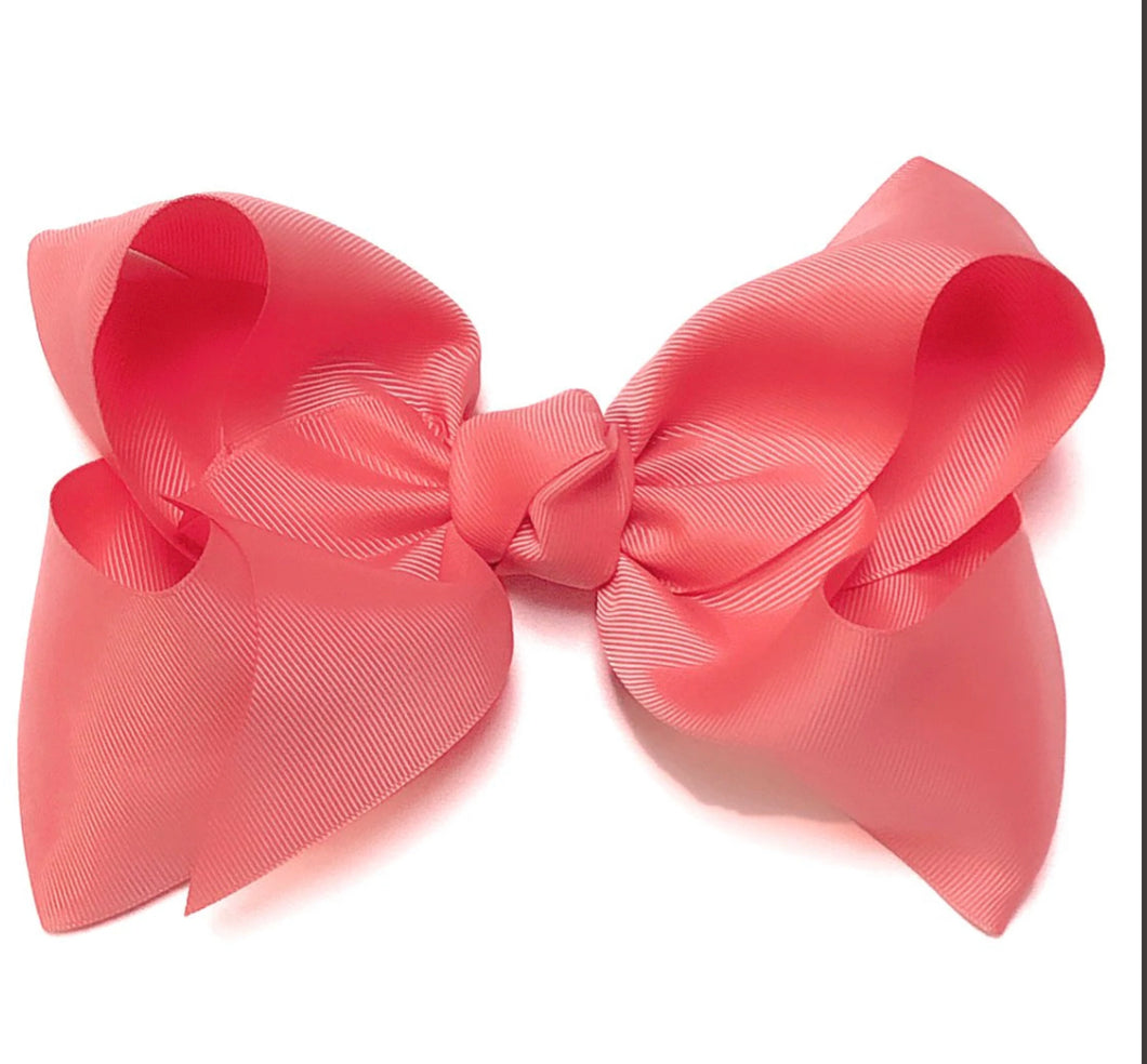 Coral Rose 7.5” Bow