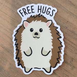 Free Hugs Hedgehog Sticker