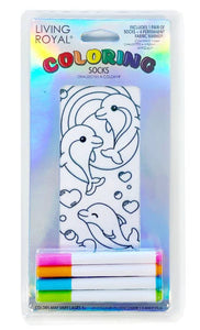 Dolphin Love Coloring Socks