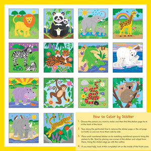 My First Color-By-Sticker Book Wild Animals
