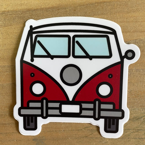 Red Bus Sticker