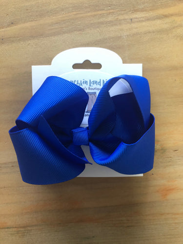 Royal Blue 4” Hair Bow