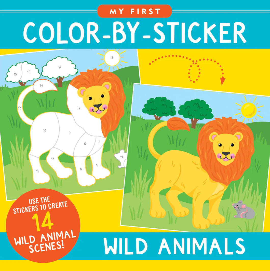 My First Color-By-Sticker Book Wild Animals