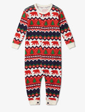 Load image into Gallery viewer, Fair Isle Bear Baby Union Suit