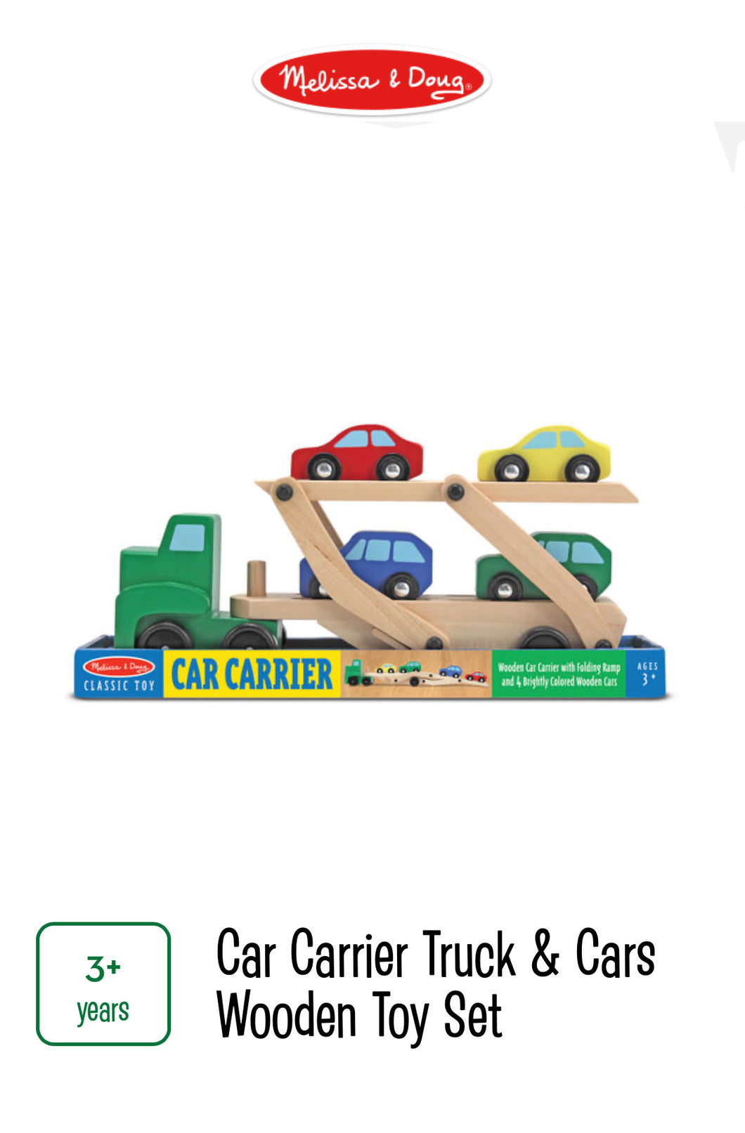 Car Carrier Wooden Toy Set