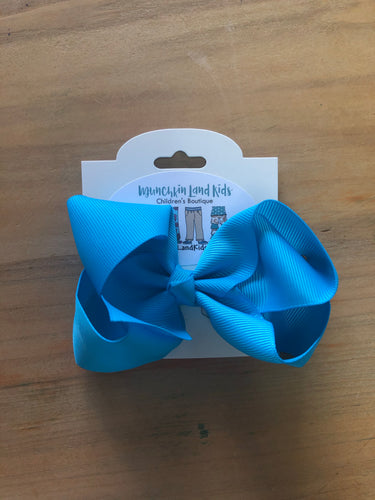 Sky Blue 5” Hair Bow